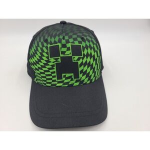 Youth Minecraft Creeper Snapback Hat Cap Video Game Kids Boys Girls Green Black